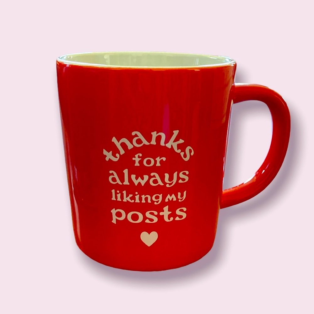 Parker Lane Thanks For Always Liking My Posts  Coffee Mug NEW WITH STICKER